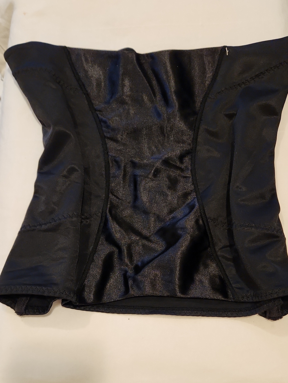 Easy-up Black Satin Waist Shaping Corset Top - Women Intimates & Sleepwear